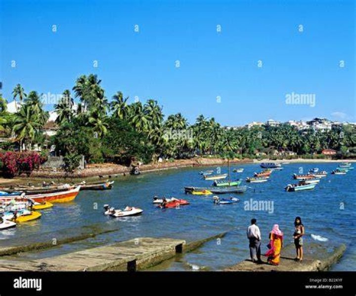 0977 Dona Paula Harbour Goa State India Stock Photo Alamy