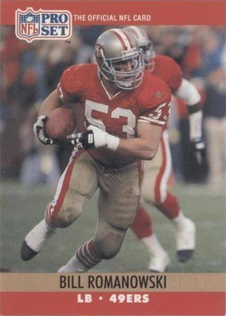 1990 PRO SET 642, BILL ROMANOWSKI, 49er's ROOKIE LINEBACKER (NM) NICE