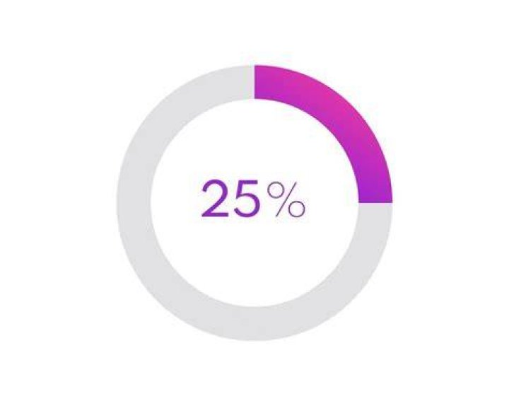 25 Percent Pie Chart