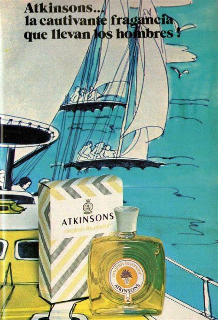Atkinsons. Ad from 1977. "&iexcl;La cautivante fragancia que llevan los