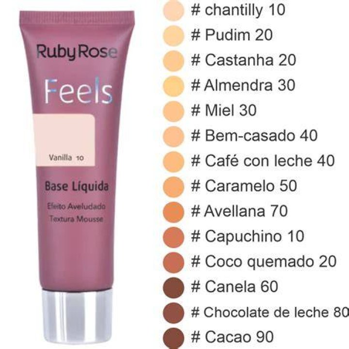 Base liquida Feels Ruby Rose Shopee Brasil