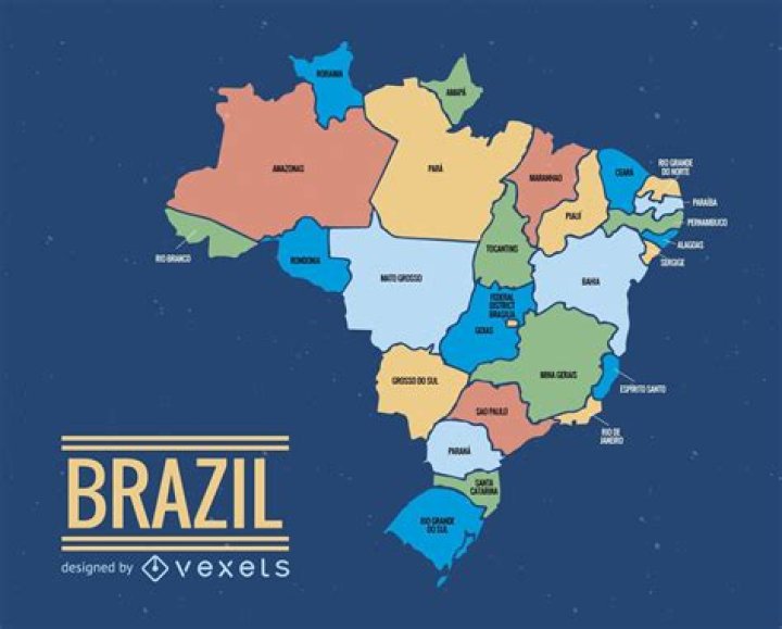 Brazil.Map of Brazil Vector Illustration Stock Vector Illustration of