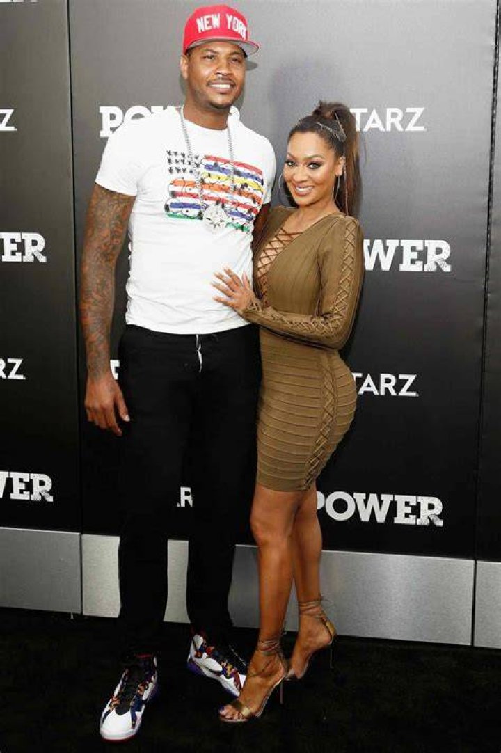 Carmelo & La La Anthony attend Beyonc&eacute;'s Soul Train themed 35th