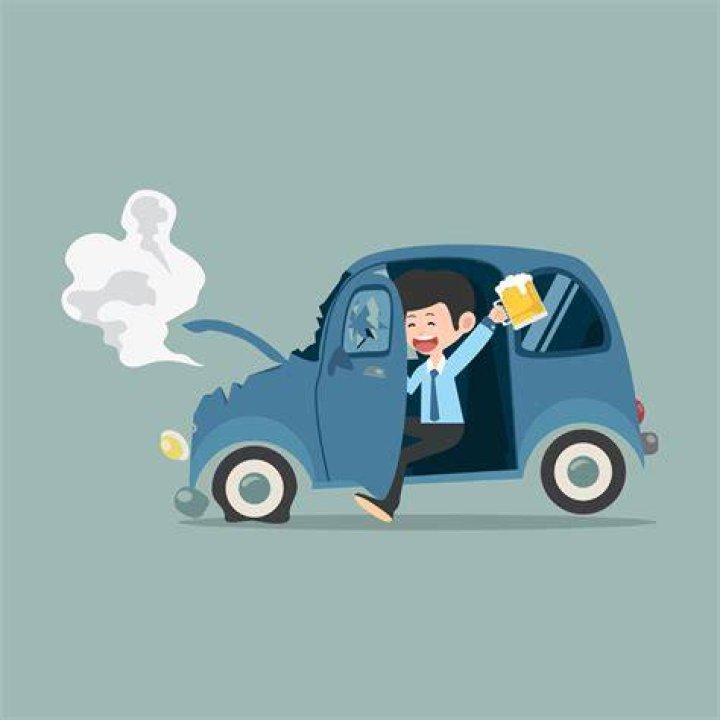 Cartoon Drunk Driver Accident Highway By Stock Vector (Royalty Free