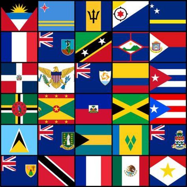 Courtesy Flags set Caribbean countries St kitts and nevis, Islands