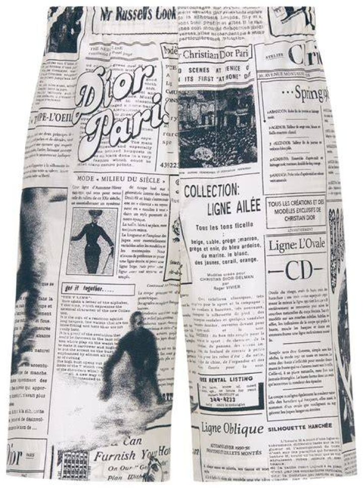 Dior x ERL White Newspaper Shirt INC STYLE