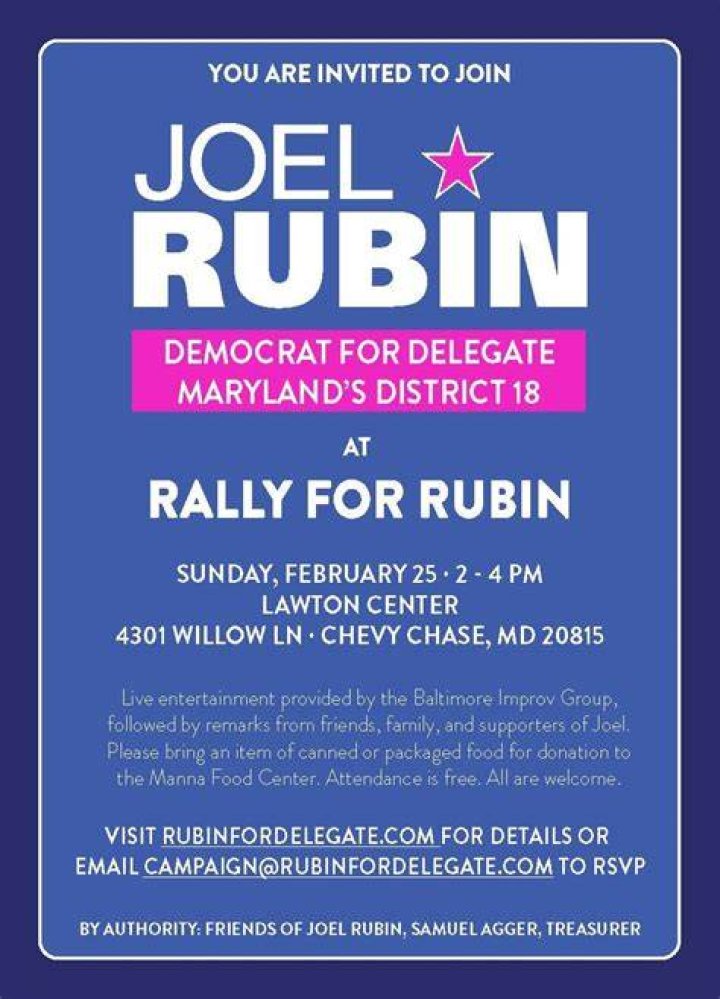 Elect Joel Rubin Delegate for Maryland&rsquo;s District 18 PDR & Associates