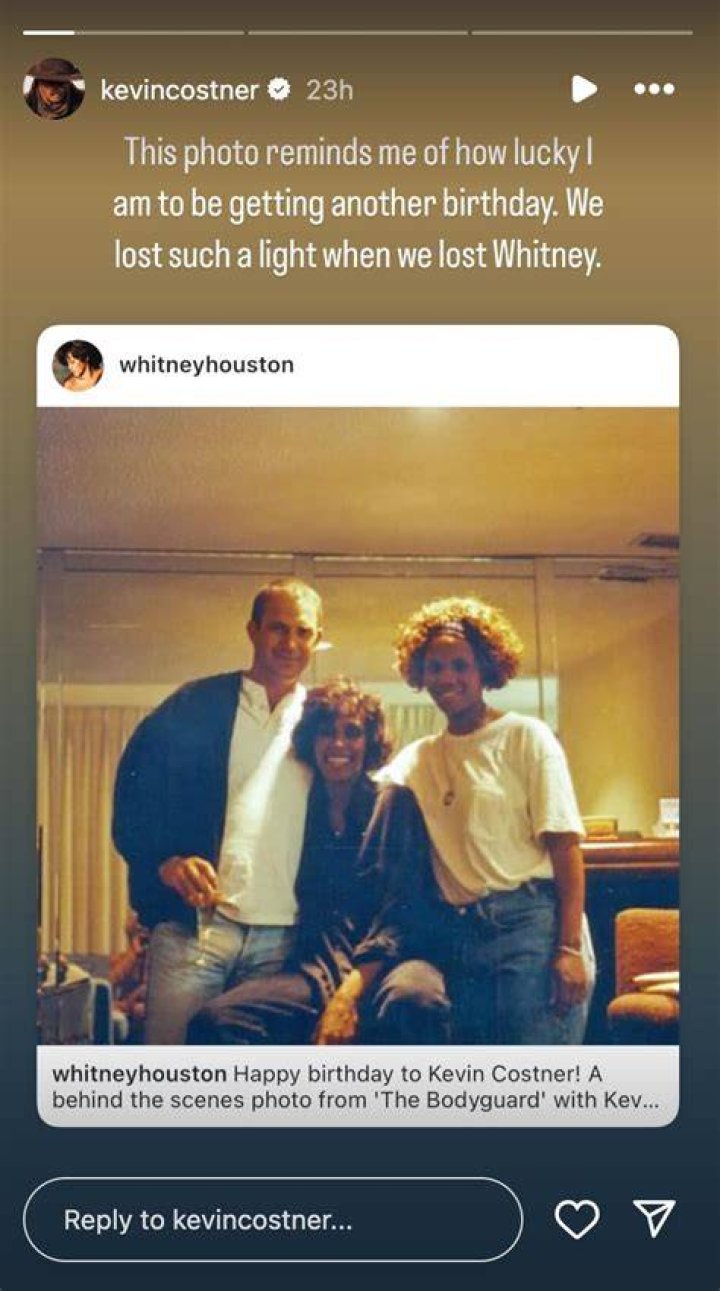 Happy Birthday Kevin Costner! * Whitney Houston Official Site