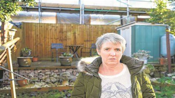 June Huggins angry after view from garden in Staple blocked by housing