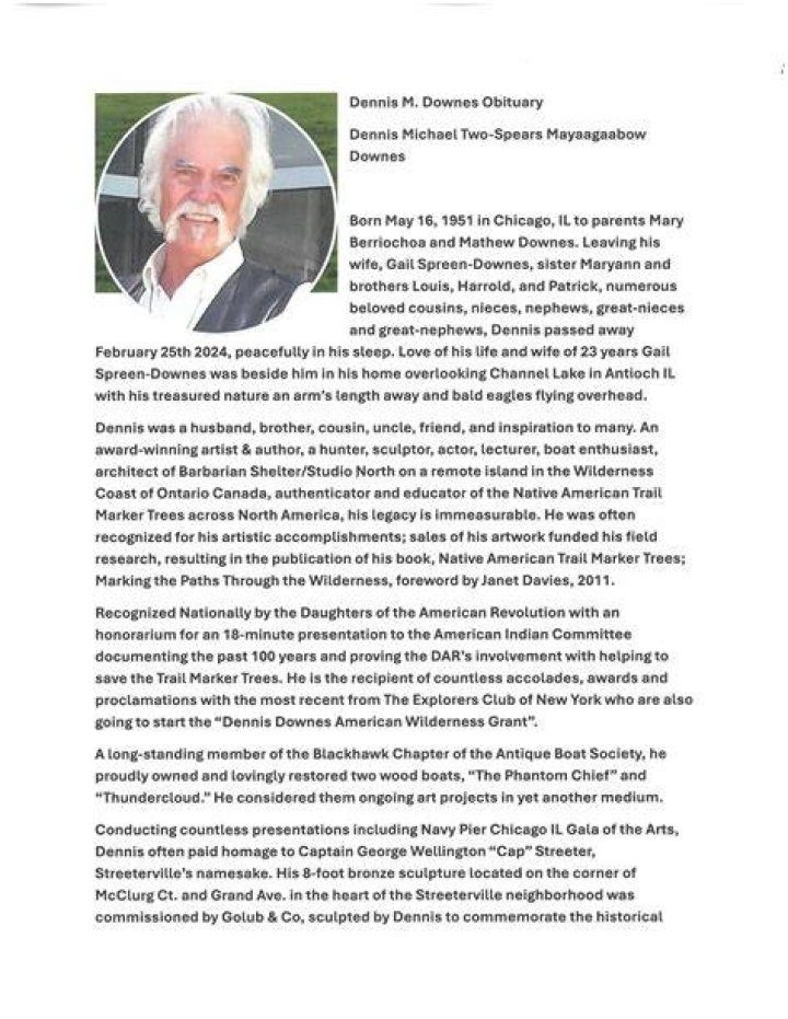 Obituary of Michael Downes to the Darte Funeral Ho...