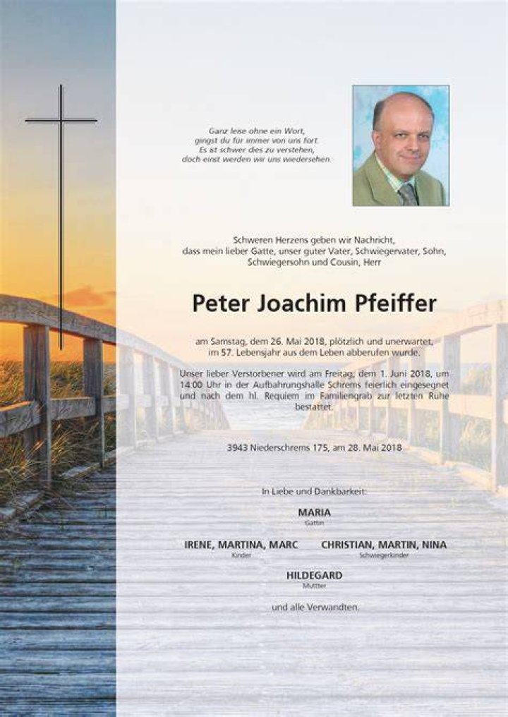 Pfeiffer Peter 1 Bestattung M&ouml;rtenhuber