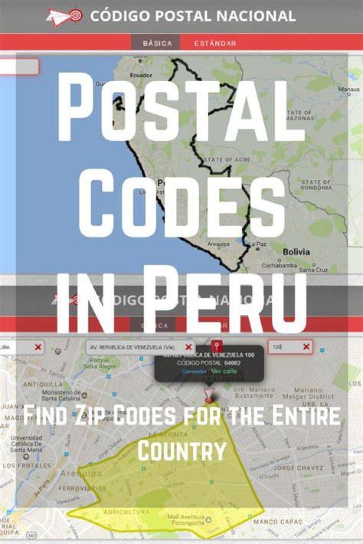 Postal Codes in Peru Find Zip Codes for the Entire Country New Peruvian