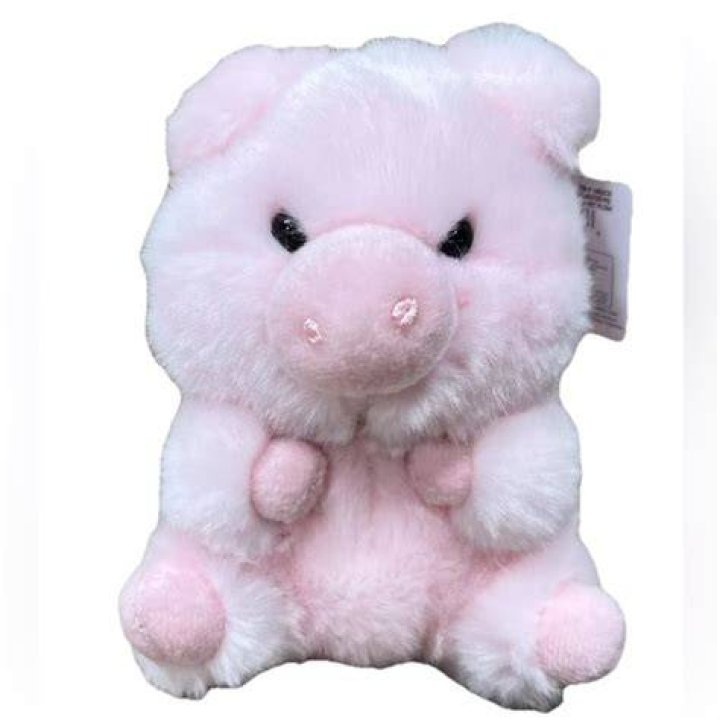 Prankster the Pig Stuffed Animal Rolly Pet Pig plush, Cute stuffed