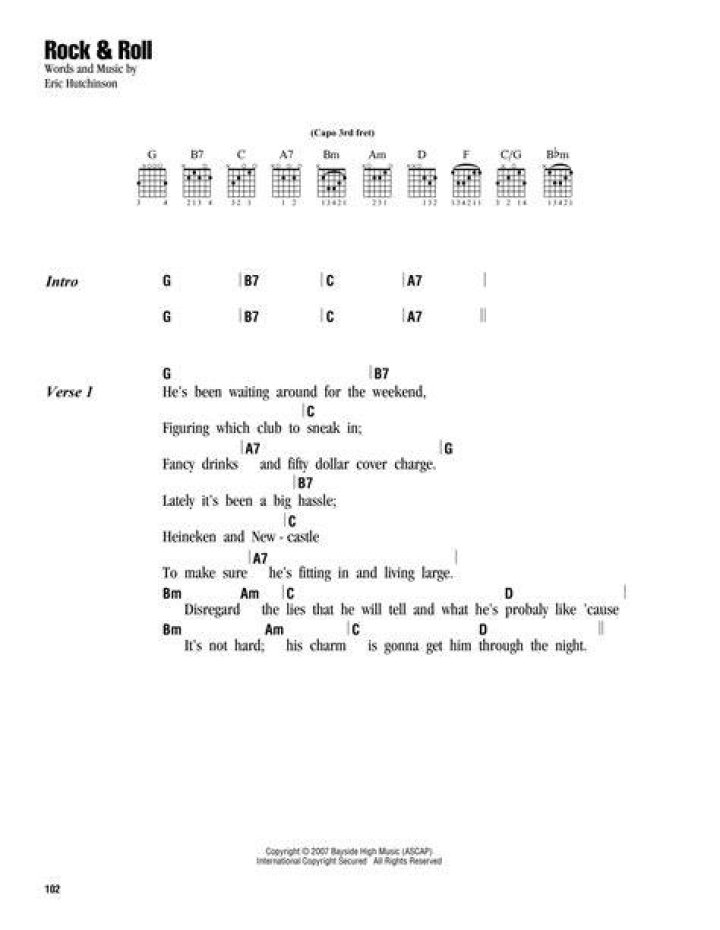 ROCK AND ROLL CHORDS by Cody Jinks ChordLines