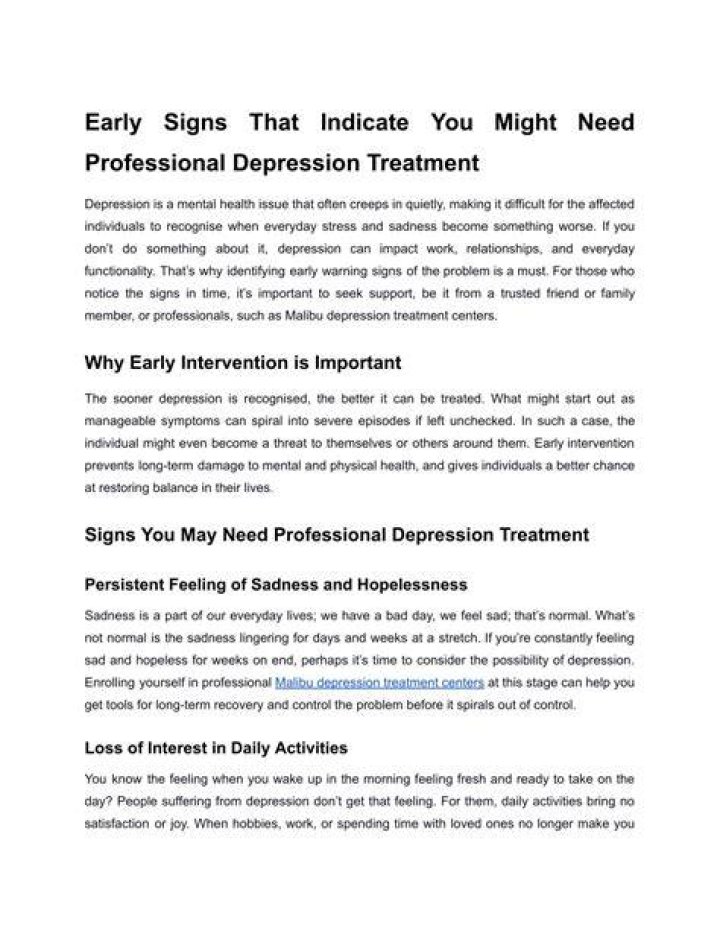 Signs You Need Depression Treatment Depression Treatment