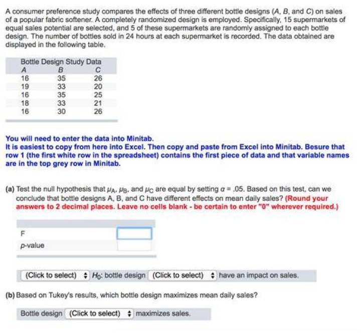 Solved A consumer preference study compares the effects of