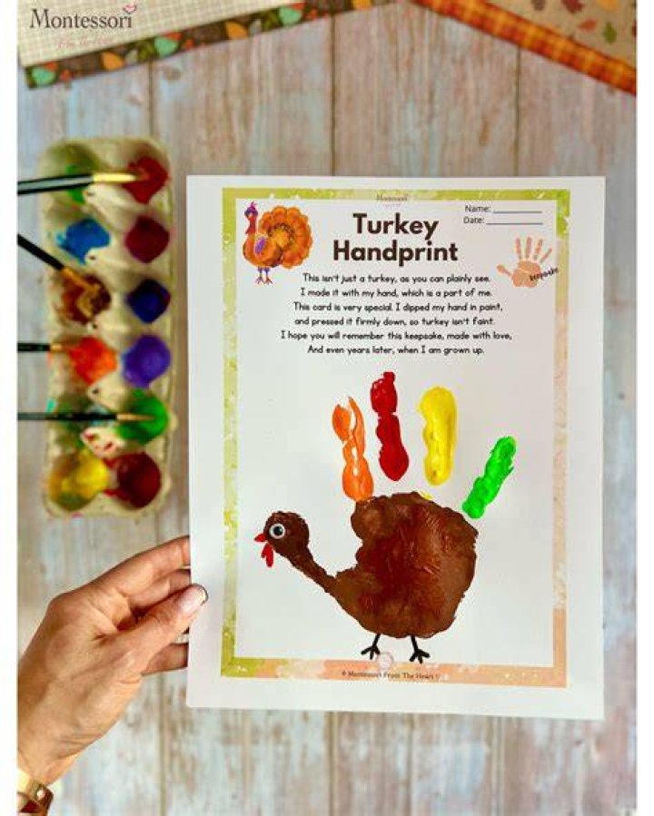 Turkey Handprint Thanksgiving Craft For Kids Happy
